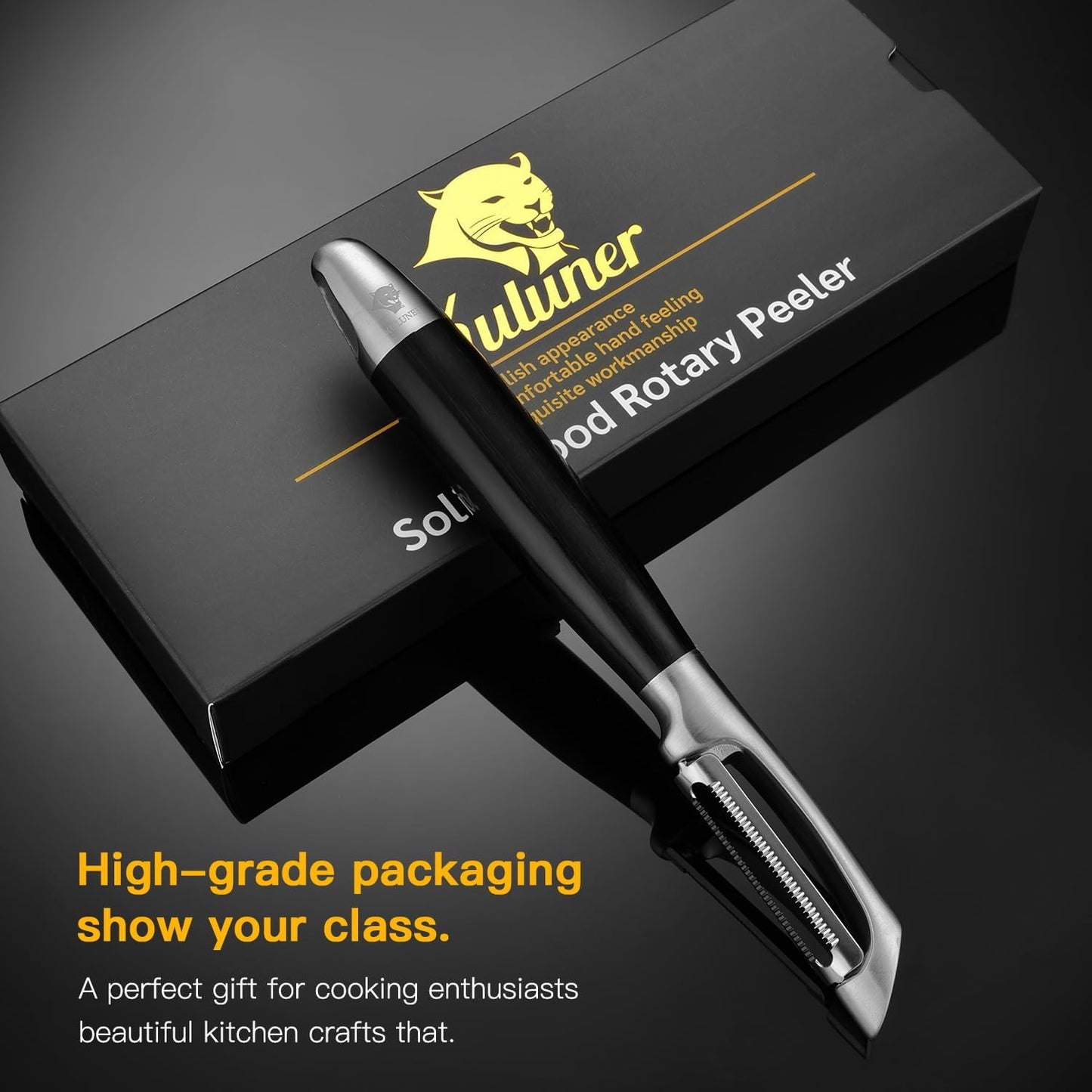 KULUNER 304 Stainless Steel Multi-Function Kitchen Peeler - With Solid Wood Handle, Sharp Durable Blade, Effortlessly Peels Vegetables and Fruits, Essential Kitchen Tool（ Type I）