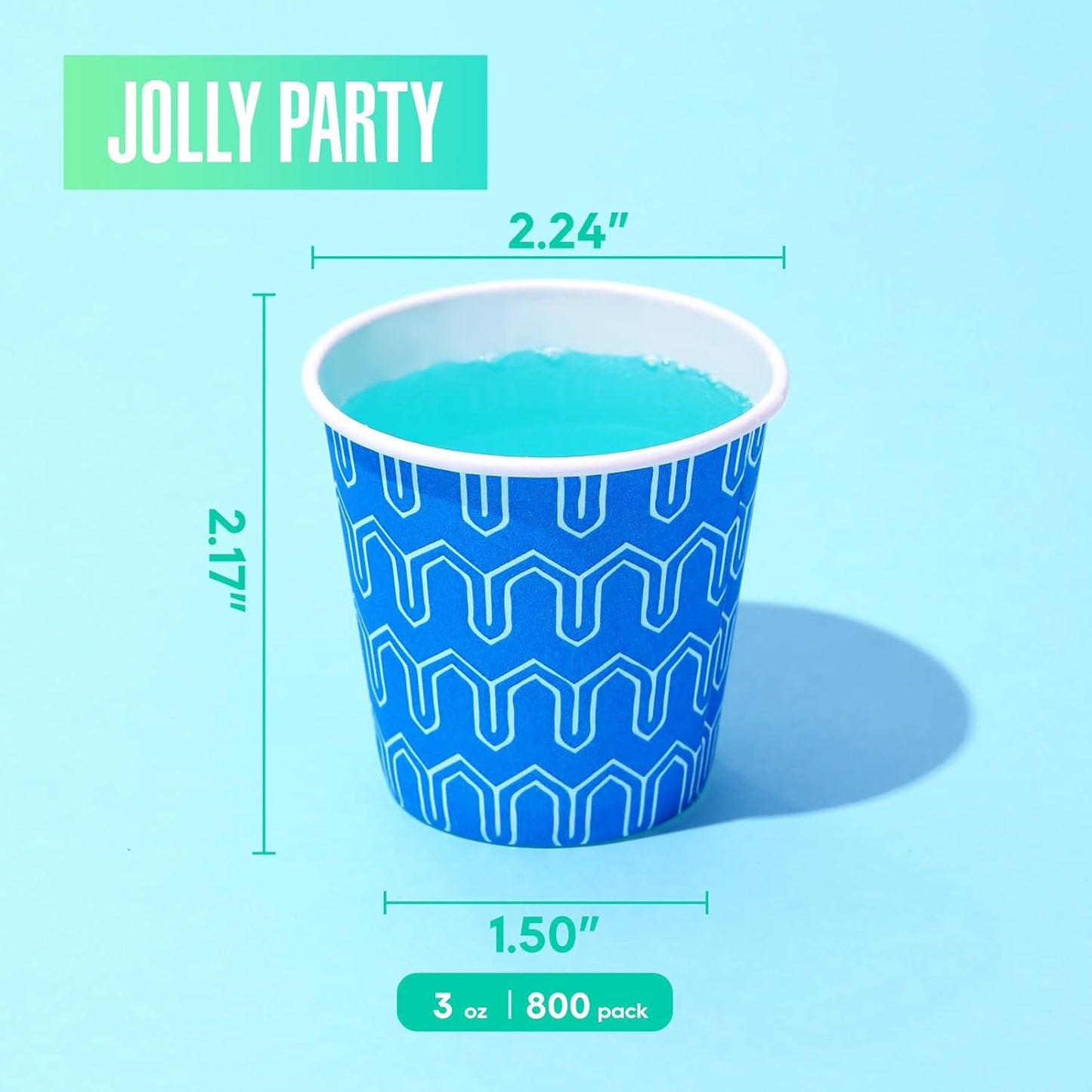 [800Pack] 3 oz Paper Cups, Small Mouthwash Cups, Disposable Bathroom Cups, Paper Cups for Party, Picnic, BBQ, Travel, and Event, Assorted designs