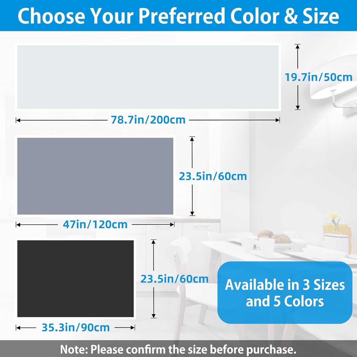 AECHY Extra Large Silicone Mat 35.3"x23.5"x0.08", Multipurpose Silicone Mat Thick Heat Resistant Mat Shipped Rolled Up Kitchen Counter Mat Waterproof Nonslip Silicone Mats for Kitchen Counter Black