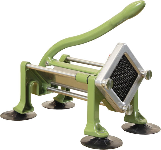 Commercial French Fry Cutter Stainless Steel.Potato Cutter for French Fries with 3/8Inch Blade, Commercial French Fry Cutter Manual Potatoes Cutting Machine with Suction Feet.