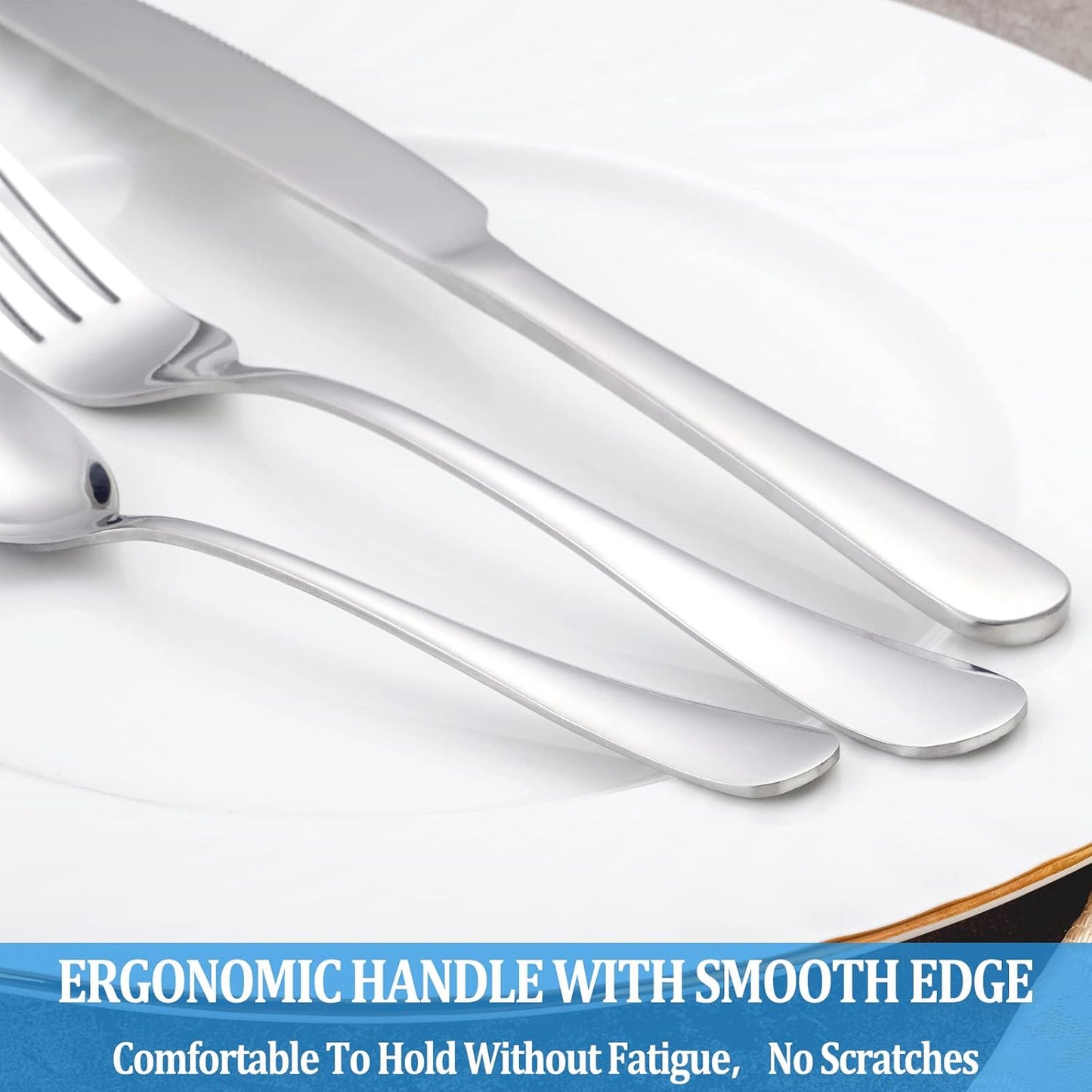 24 Pcs Dinner Spoon Set,Premium Food Grade Stainless Steel Spoons,Durable Metal Spoons,Tablespoon,Spoons Silverware Only,Mirror Finish & Dishwasher Safe,Use for Home,Kitchen and Restaurant - 7.3 inch