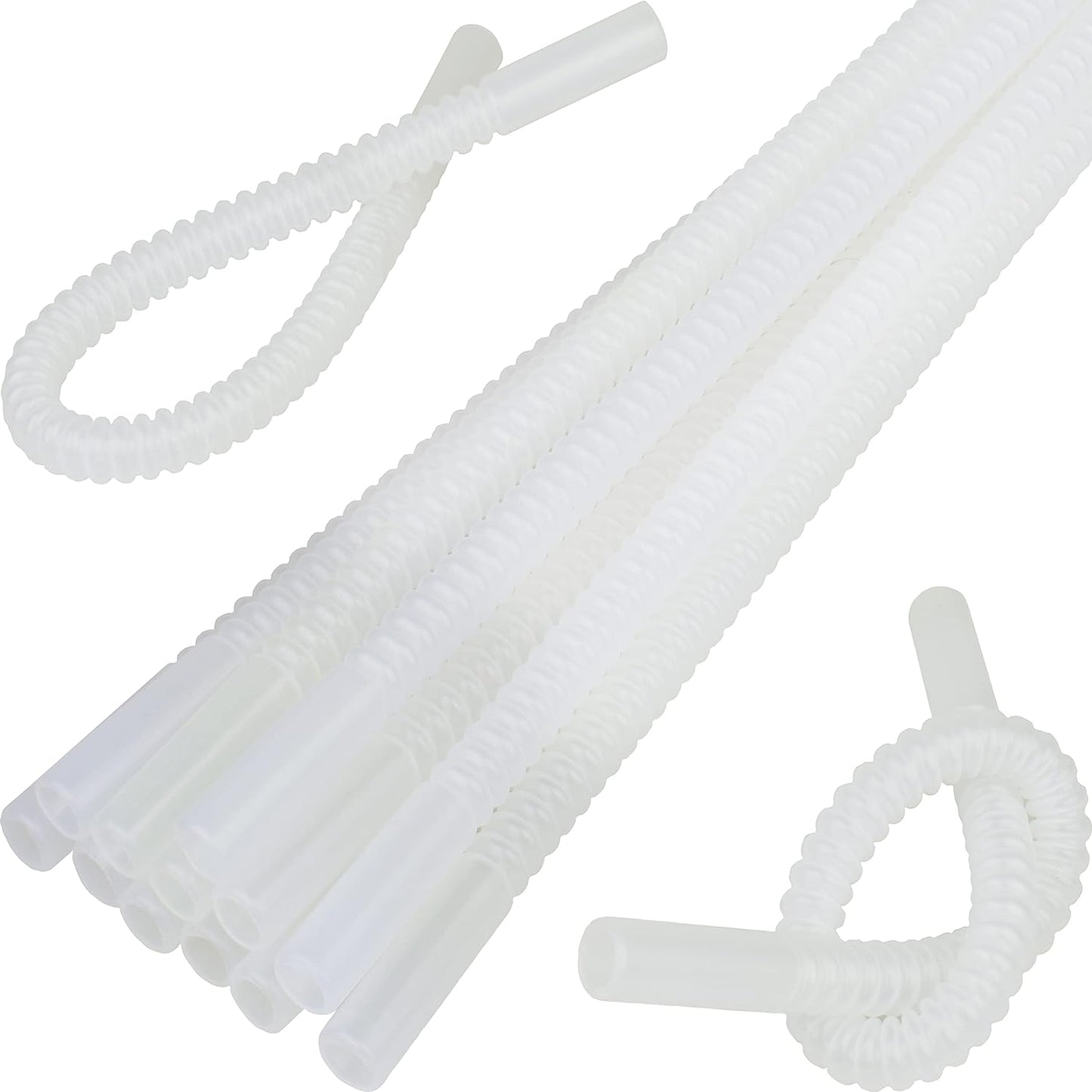 Bendable Straws - 11 inch Long Flexible Straws - Bendy Drinking Straw Reusable - 14 Pack