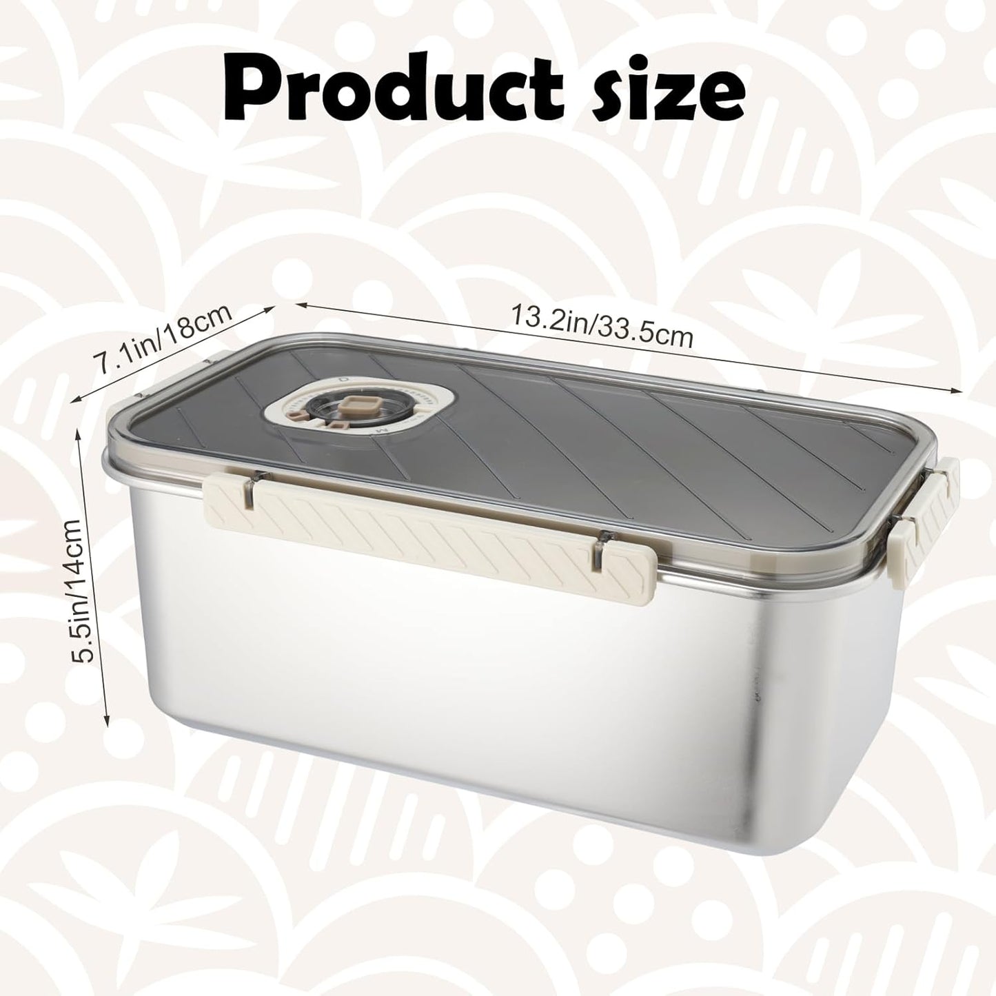 Bread Box for Homemade Bread, Time Recording Bread Storage Container with Lid, Airtight Fresh Bread Holder bin For Kitchen Countertop, Dishwasher Safe