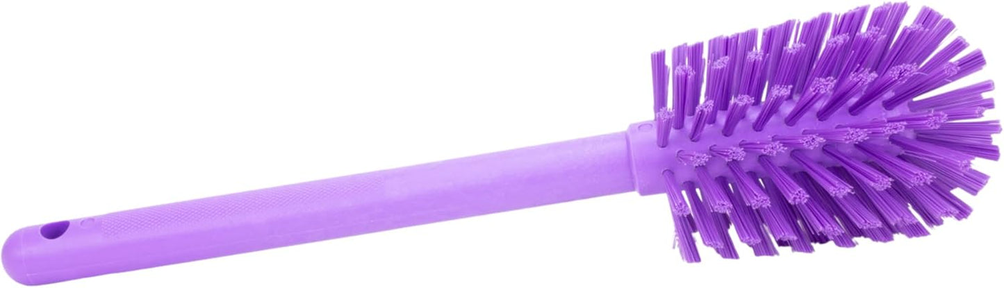 SPARTA Large Water Bottle Brush Ideal for Wide-Mouth Jars, Bottles and Tumblers, Dishwashing Tool with Handle for Home and Commercial Kitchens, Plastic, 12 Inches, Purple, (Pack of 6)