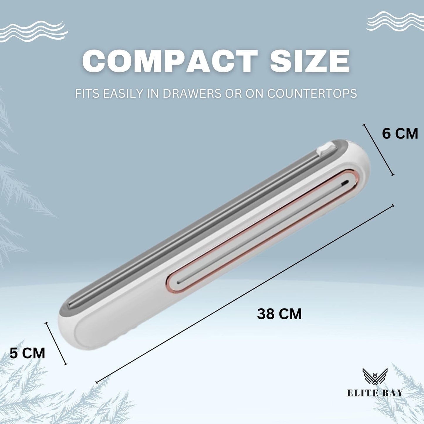 Food Plastic Wrap Dispenser with Sliding Cutter – Refillable ABS Wrap Cutter for Kitchen Use | Includes 80cm Plastic Wrap Roll | Compact, Safe & Easy to Use | Space-Saving Design in White.