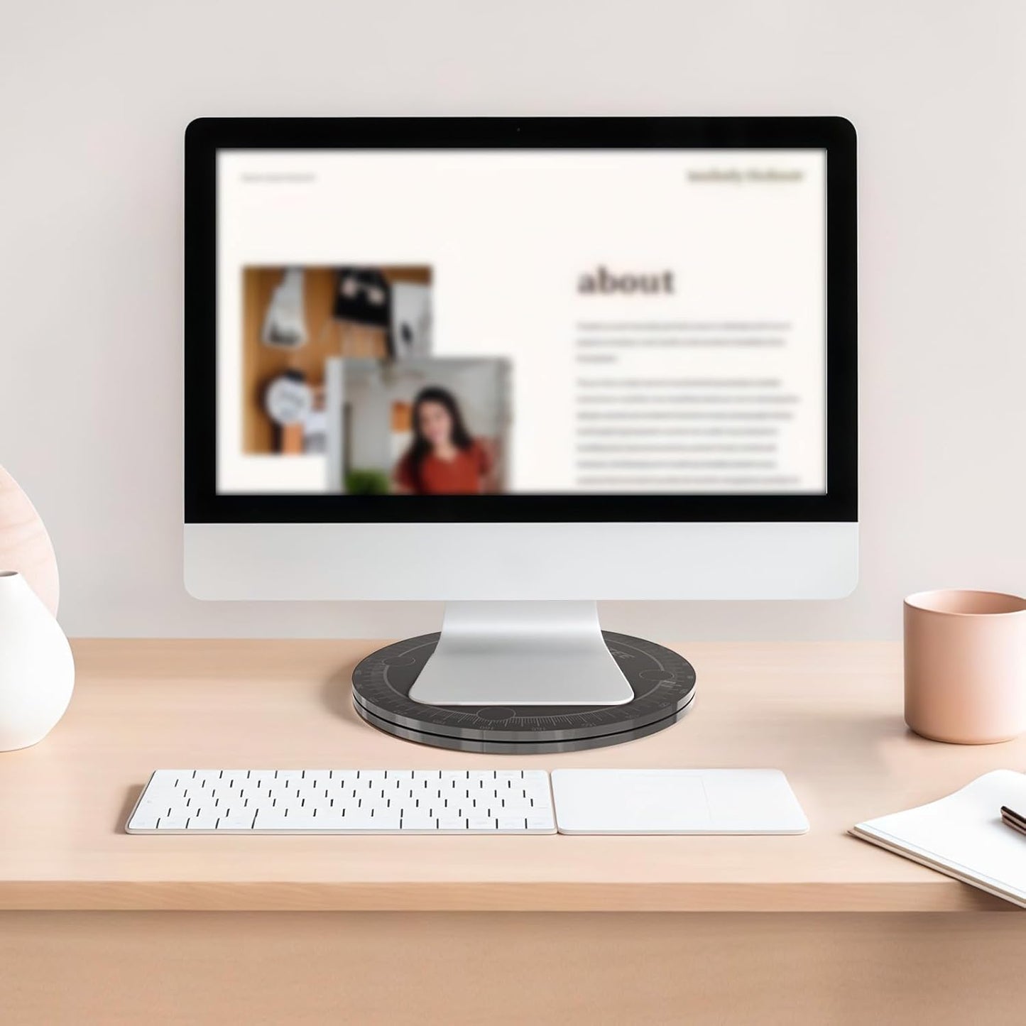 Lazy Susan Turntable Organizer for Cabinet Pantry Kitchen Countertop Computer Cupboard, 8 inch