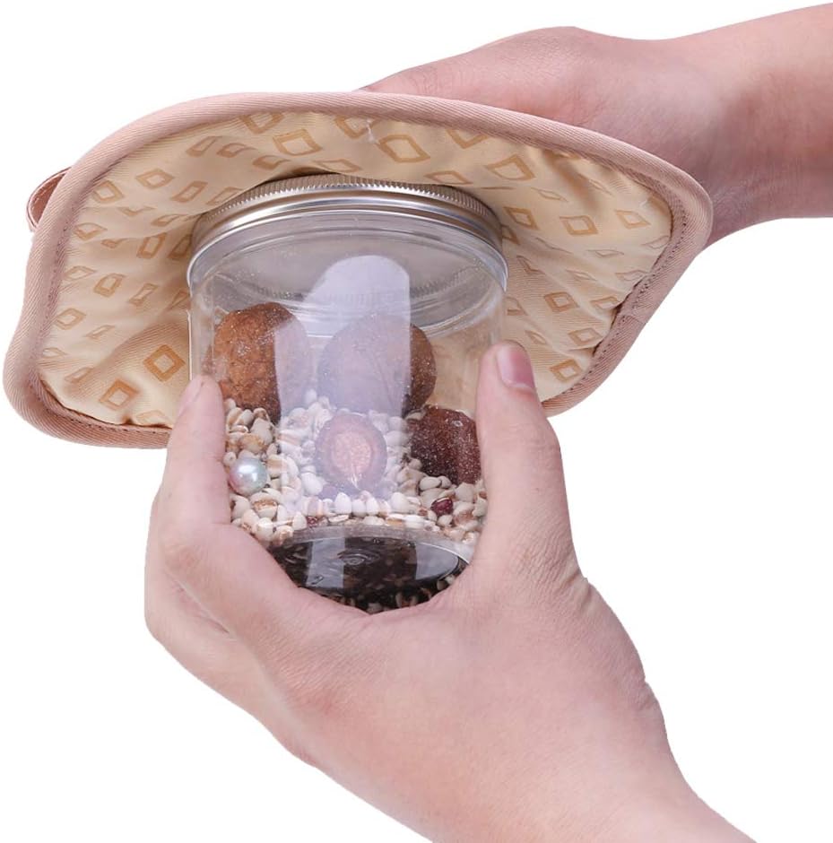 Set of 4 Oven Mitts and Pot Holders, 482 F Heat Resistant Hot Plate Moving Non-Slip Gloves for BBQ, Grill, Baking, Cooking, Oven, Microwave (Beige)