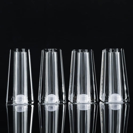 Salt and Pepper Shaker Set Spice Dispenser Refillable Design Cut Crystal Seasoning Shaker Kitchen Decor for Cooking Table, RV, Dinner Party, Camping BBQ (Set Of 4)