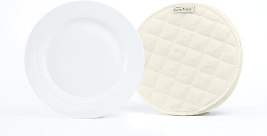 Covermates Keepsakes - Quilted Divider Set - Set of 4 - Scratch & Breakage Protection - Stain Resistant - Machine Washable - China Storage, Cream