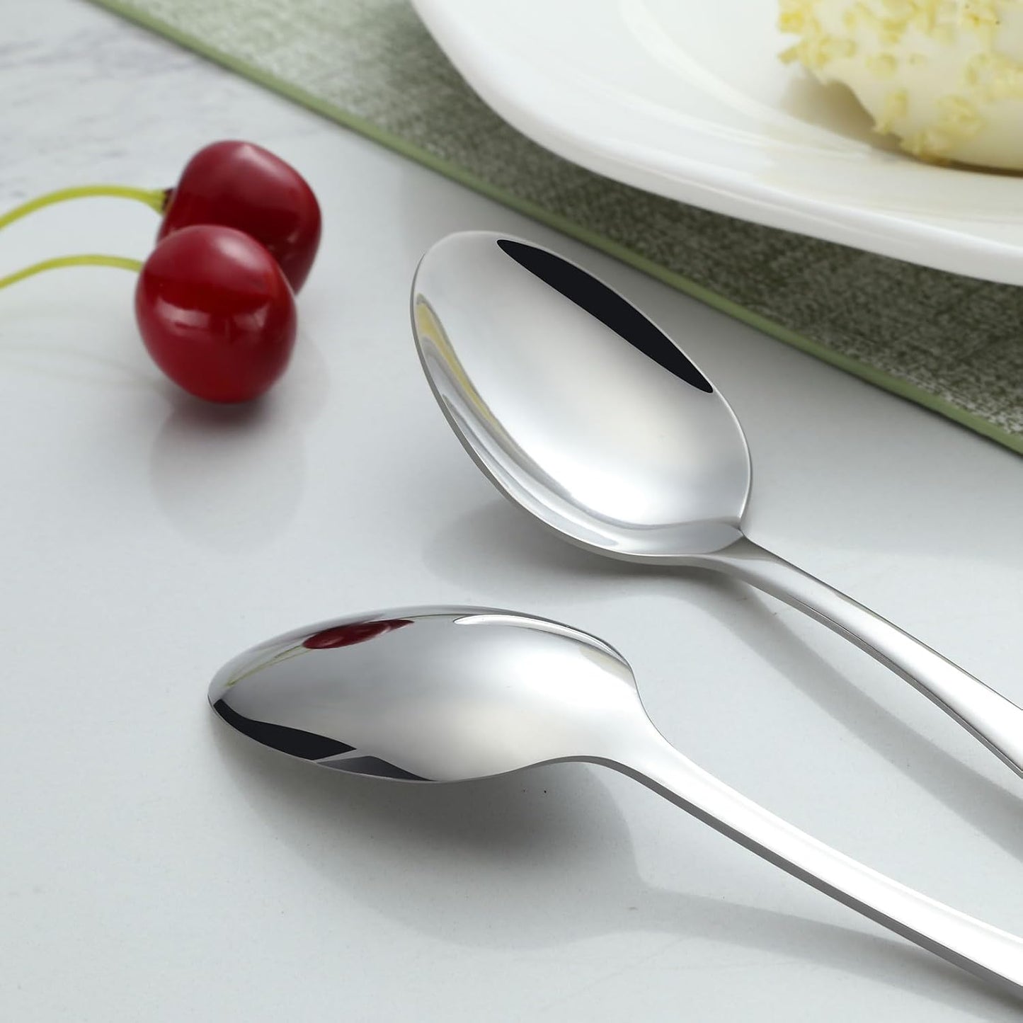 Unokit 36-Piece Tea Spoons Set, Stainless Steel, Mirror Polished, Dishwasher Safe