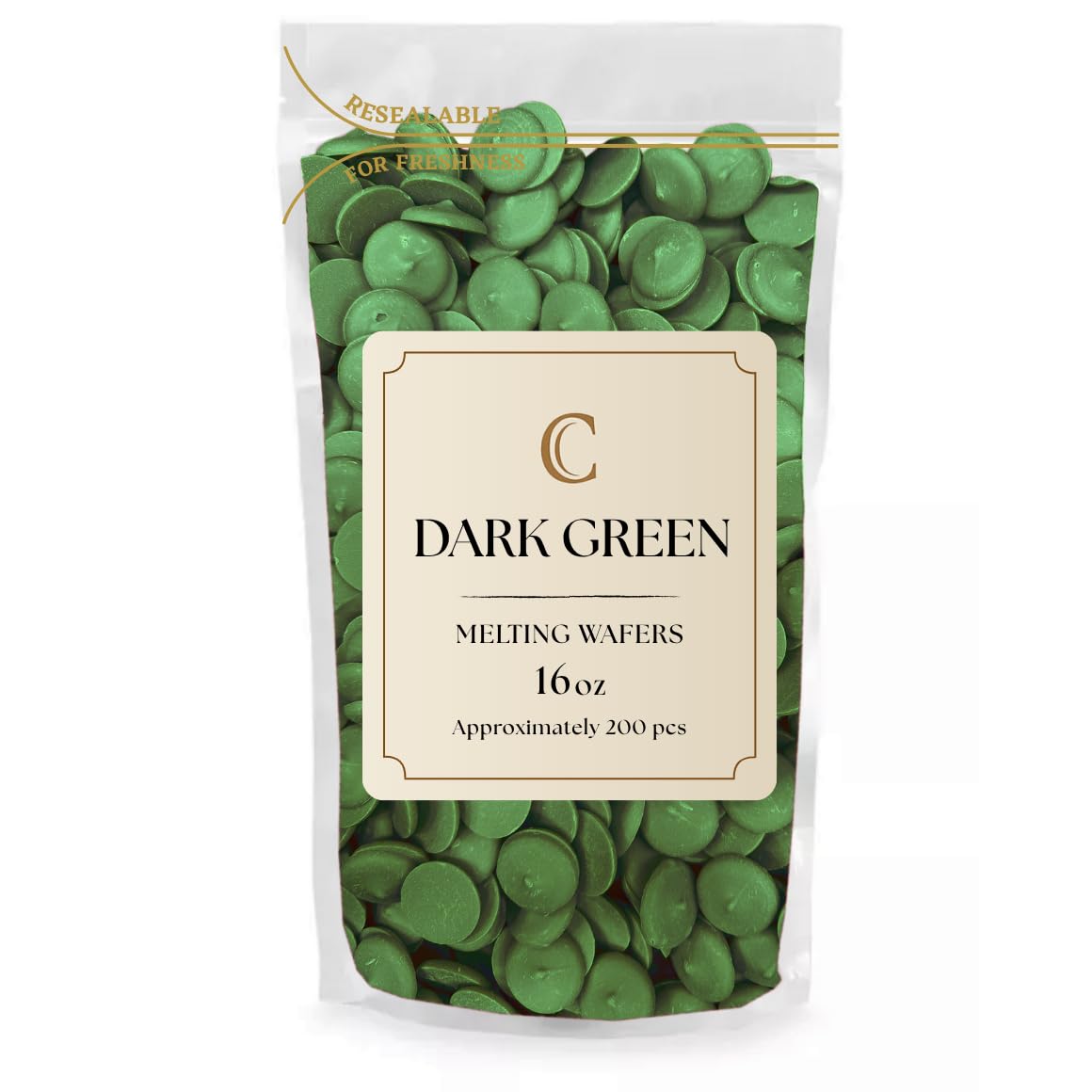 KIDU Dark Green Chocolate Melting Wafers 16 Ounces Bulk Perfect For Dipping, Deserts, Baking And More - 1 Pound