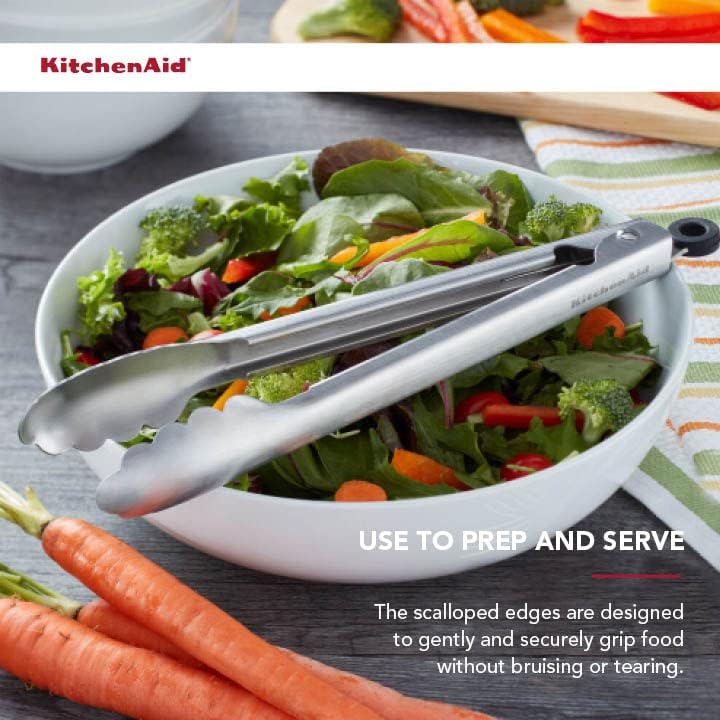 KitchenAid Stainless Steel Utility Tongs, 12 Inch (Pack of 12)
