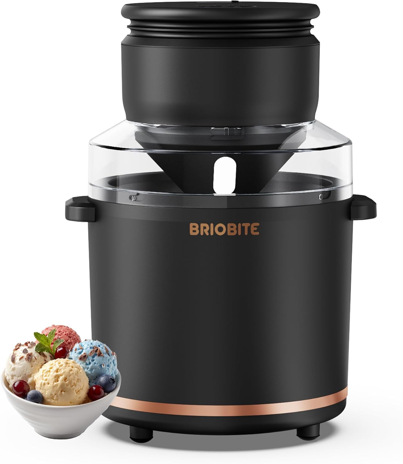 1.1 Quart Ice Cream Maker – Electric Ice Cream Machine for Gelato, Milkshakes & Sorbet, Perfect for Family, Easy to Use & Clean,Black