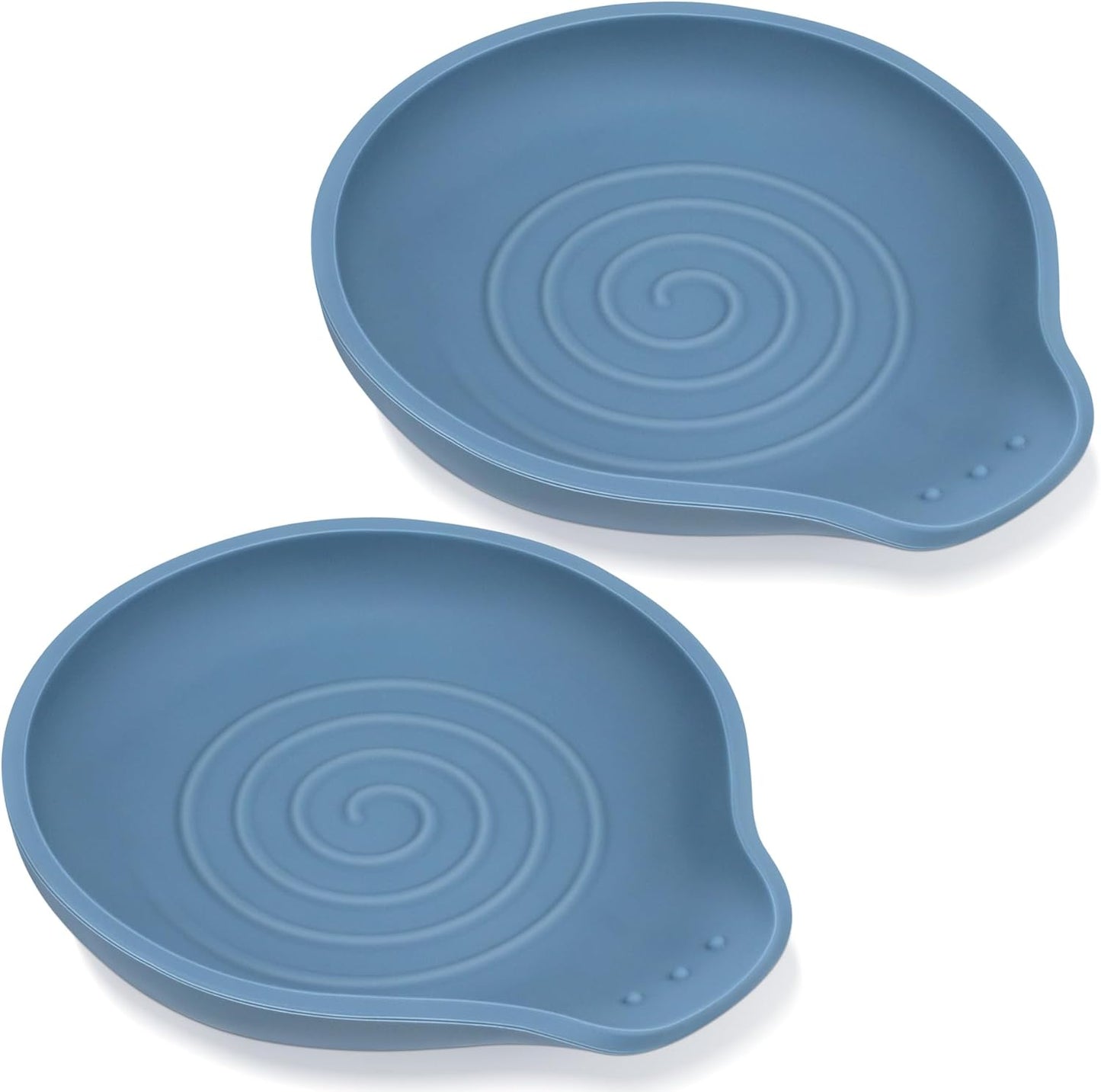 Silicone Spoon Rest for Stove Top - BPA-Free, Heat-Resistant Spoon Holder - Spoon Rest for Kitchen Counter - Large Cooking Utensil Rest for Spoons, Spatulas, Ladles or Tongs - Blue 2 Pack