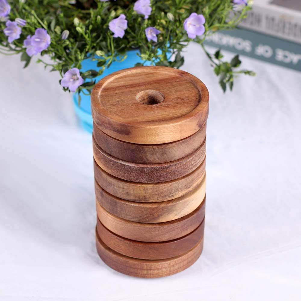 SAIOOL Stackable Kitchen Canisters Set of 8,High Borosilicate Glass Cylinder Airtight Food Storage, sort out the tea, flour, candies, grain easily and clearly