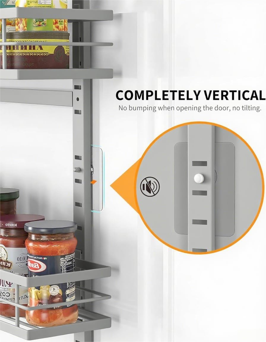 Moforoco Grey 9-Tier Over The Door Pantry Organizer, Pantry Organization and Storage, Black Hanging Basket Wall Spice Rack Seasoning Shelves