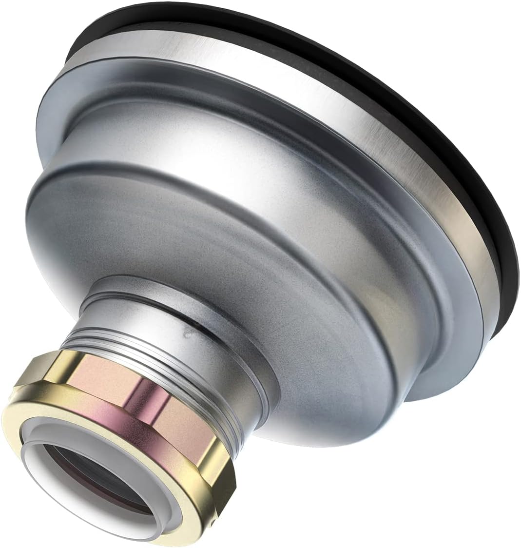 KONE Sink Drain Assembly, Kitchen Sink Drain Strainer Kit with Removable Strainer Basket Stopper, Universal fit USA Home/Commercial 3-1/2 Inch Standard Sink Drain Hole (Matte Black)