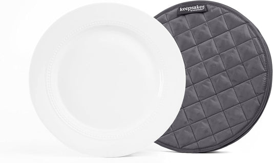 Covermates Keepsakes - Quilted Divider Set - Set of 4 - Scratch & Breakage Protection - Stain Resistant - Machine Washable - China Storage, Slate