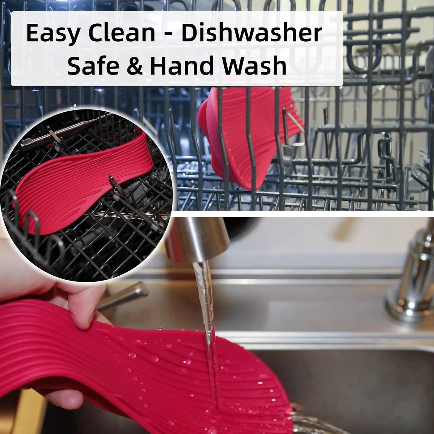 Silicone "Deck Chair" Large Heat-resistant Spoon Rest for Stove Top/Countertop, Reusable Kitchen Cooking Utensil Holder for Spatulas, Ladles, etc., Dishwasher Safe, 9.1*4.2*1.6in (Dark Gray)