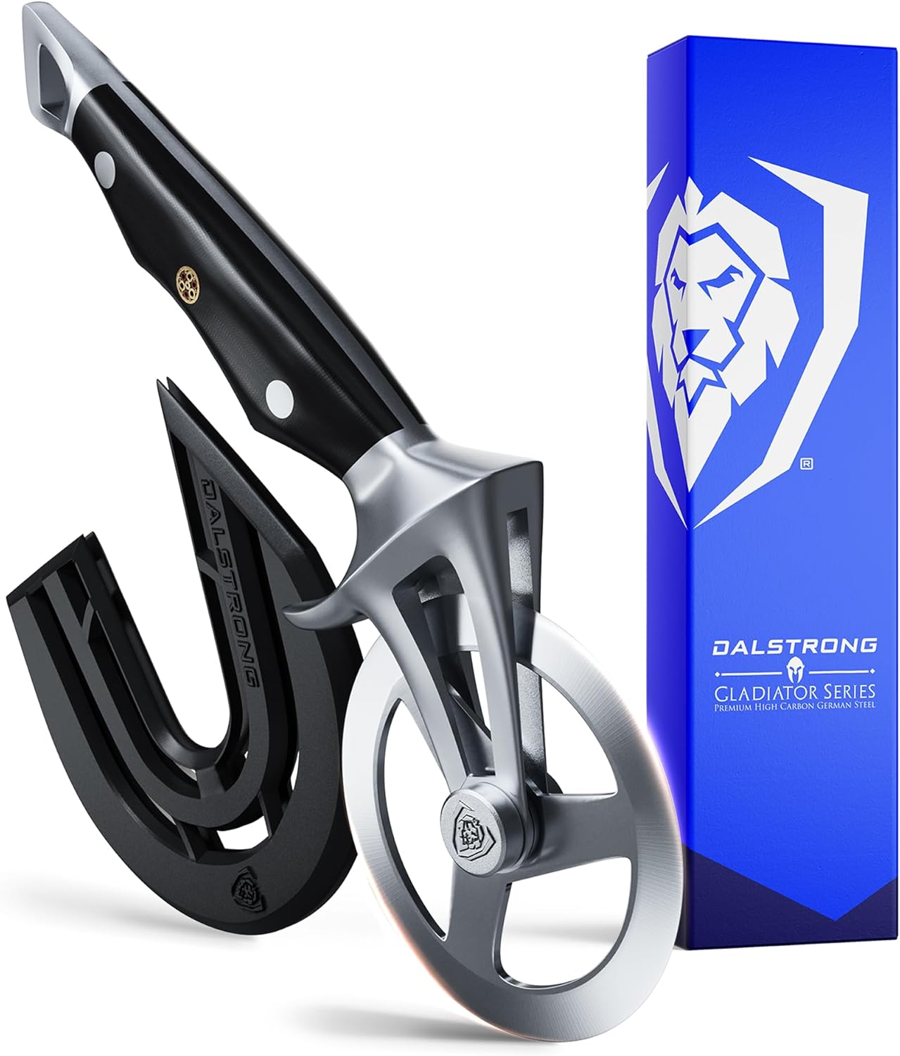 Dalstrong Pizza Wheel Cutter - The Orbit Razor Unique Pizza Wheel & Cutter -High-Carbon Heavy-Duty Stainless Steel - G10 Handle - Razor Sharp - Thumb Guard Protection & Blade Cover