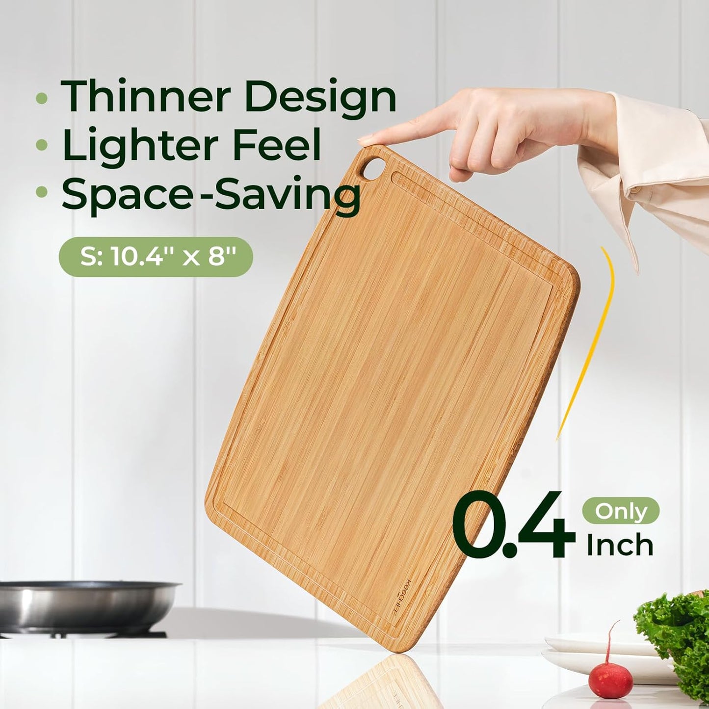 Dishwasher Safe Carbonized Bamboo Wood Cutting Boards for Kitchen with Juice Groove, Wooden Charcuterie & Chopping for Fruit, Vegetables & Cheese, Durable, Lightweight, Water-Resistant