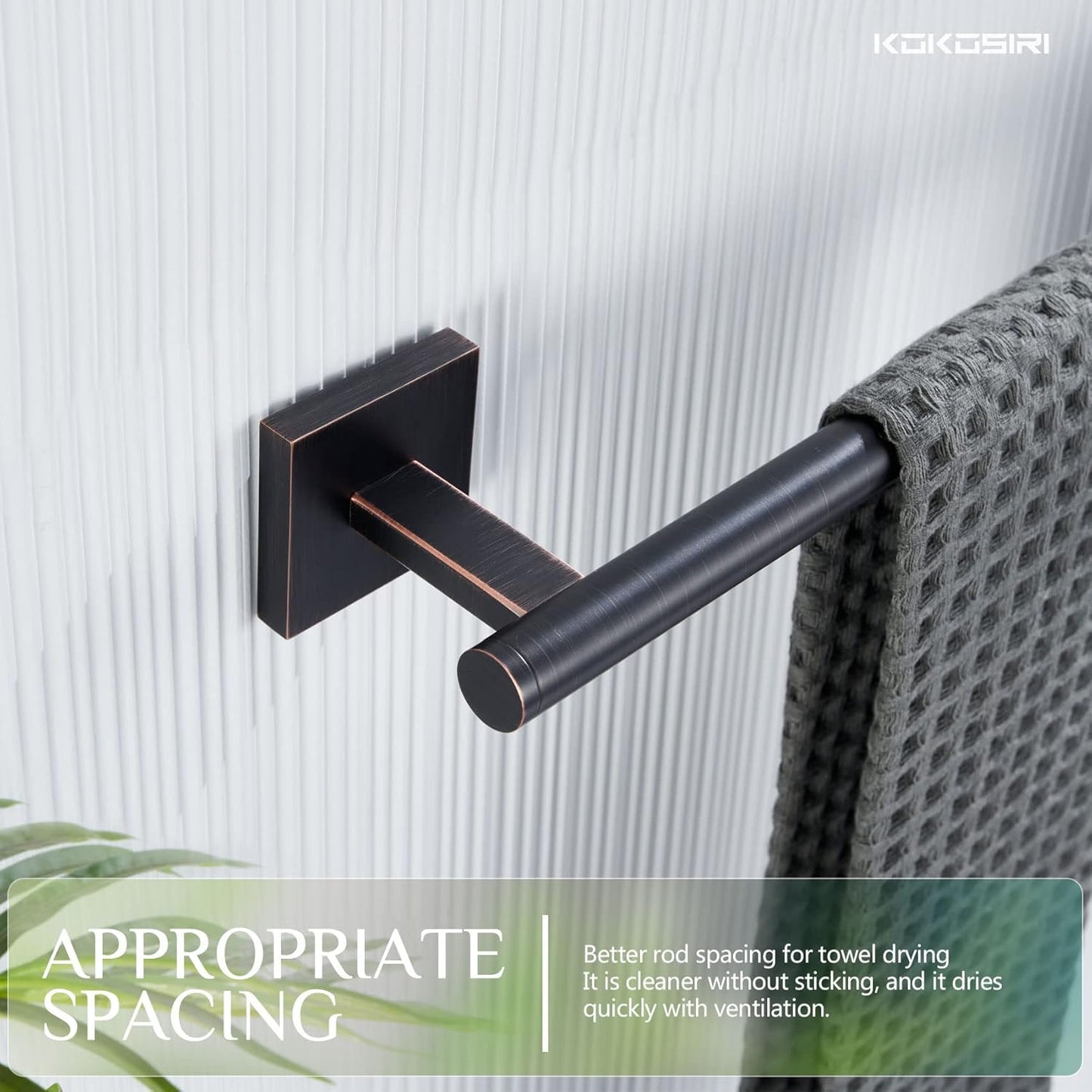 KOKOSIRI Bathroom Towel Bar 32'' Towel Holder for Bath Kitchen Cabinet Towel Rails 32 Inch Oil Rubbed Bronze Stainless Steel B4005ORB-L32