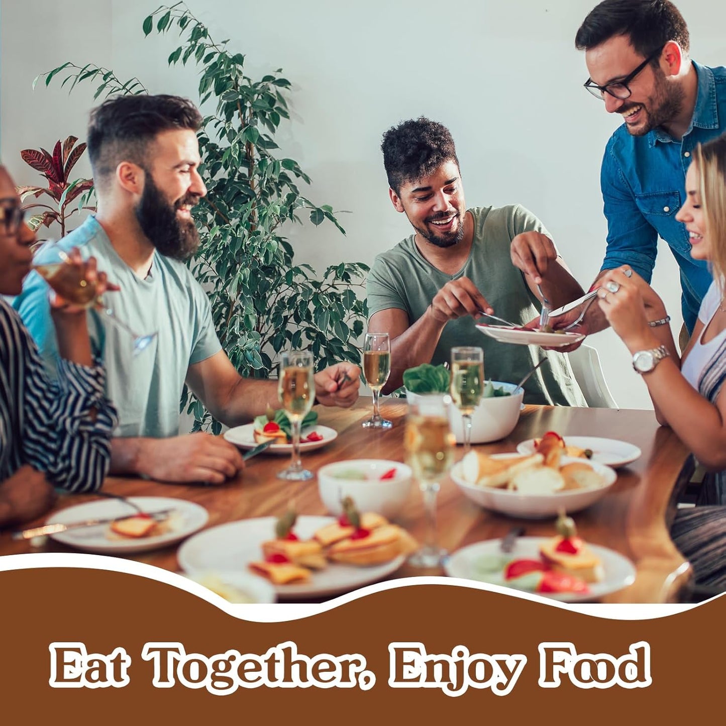 Nuenen 50 Pieces Stainless Steel Forks Silverware Set Dinner Forks and Knives Flatware Tableware Cutlery Set for Kitchen Restaurant(8.07 x 0.94 Inch, 9.06 x 0.79 Inch,Shiny Silver)