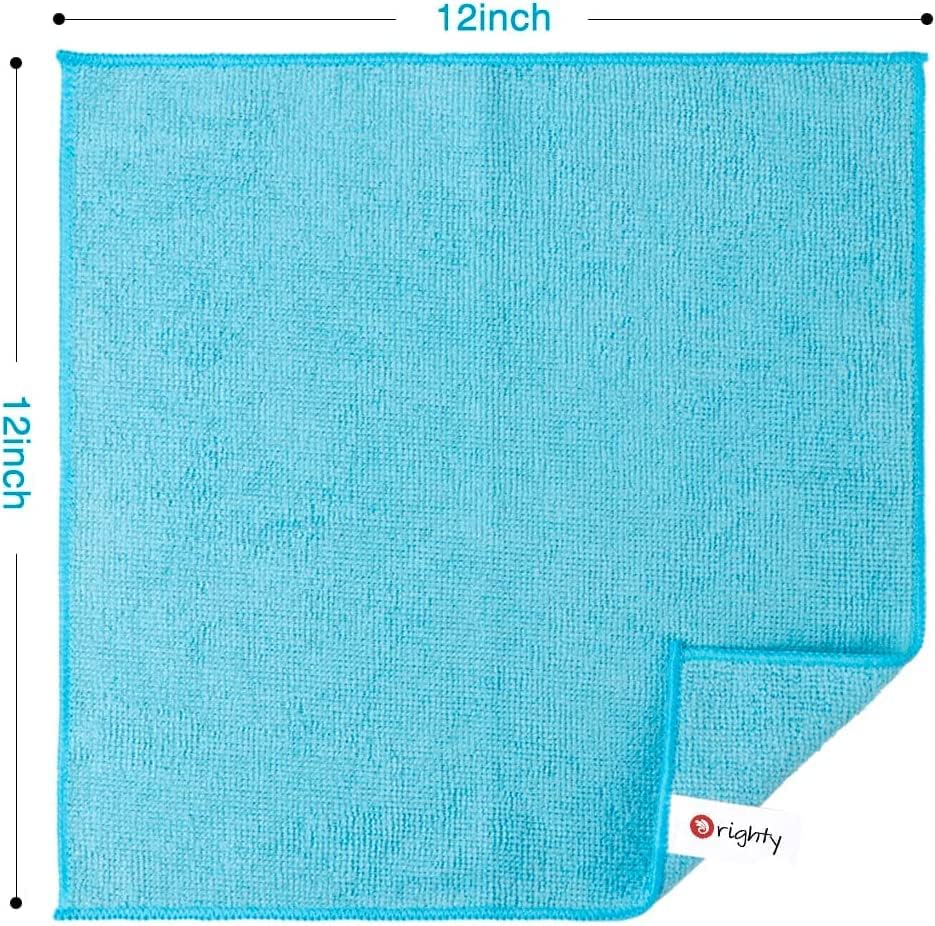 Orighty Cleaning Cloths Pack of 60, Highly Absorbent Microfiber Cleaning Supplies, Lint Free Cloths for Multiple-use, Powerful Dust Removal Clean Rags for House, Kitchen, Car Care(12x12 inch)