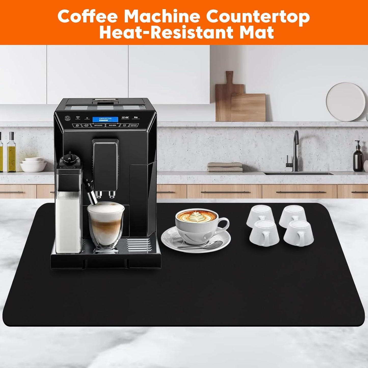 Large Silicone Mats for Kitchen Counter,Countertop Protector for Pastry Making,Silicone Mats for Crafts,Skin-Friendly Surface Vanity Mat,Freely Cuttable(Black, 16" x 72" x 1.6mm)