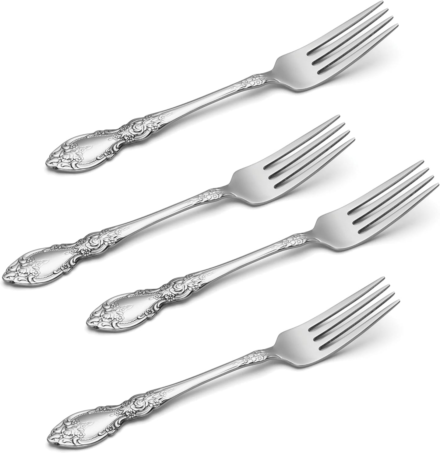 Oneida Wordsworth Set of 4 Dinner Forks, Silver