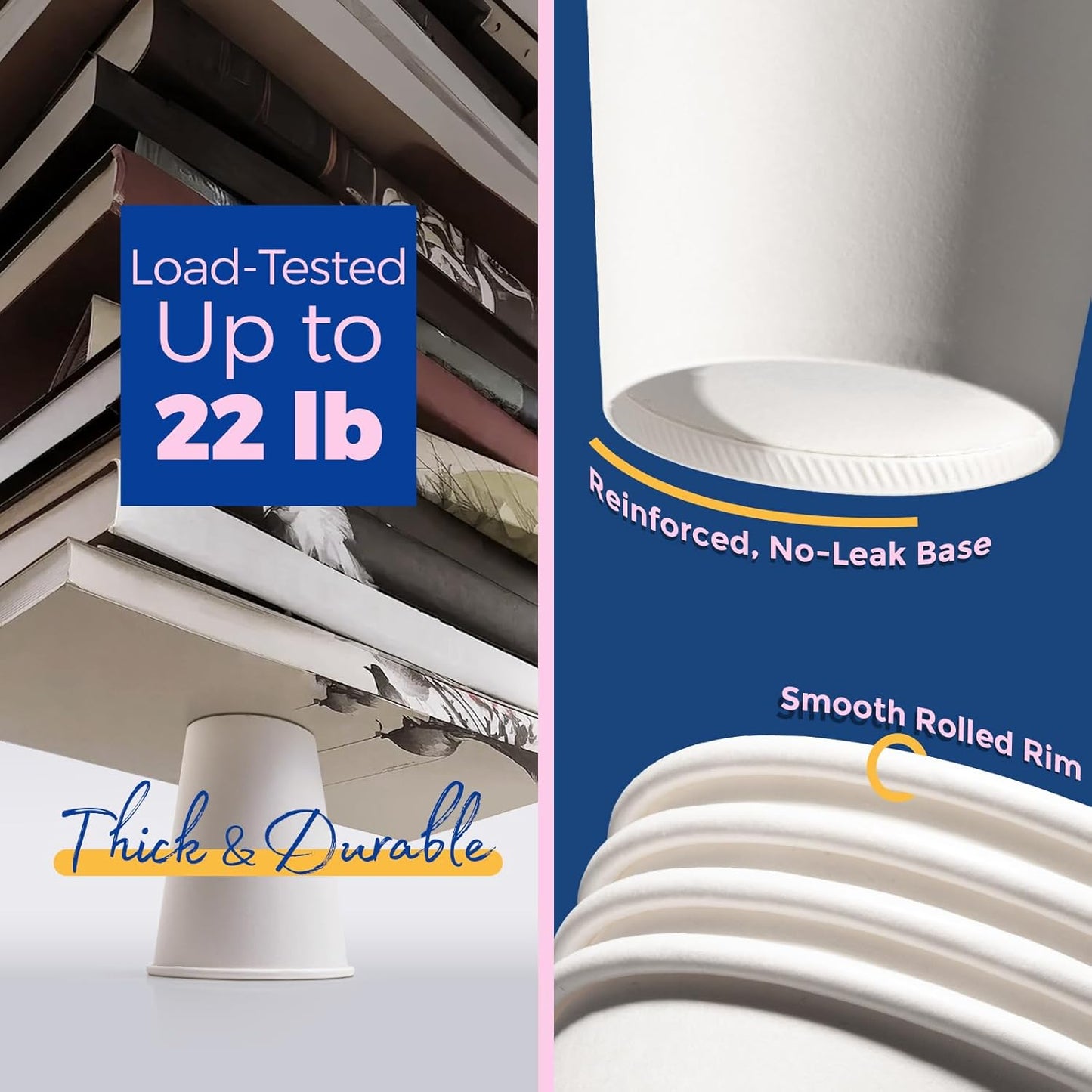 Fit Meal Prep 100 Pack 12 oz Disposable Coffee Cups with Lids, Sleeves, Leak-Proof To Go Coffee Cups with Lids, Durable Hot Paper Cups for Home, Office, Party, Business