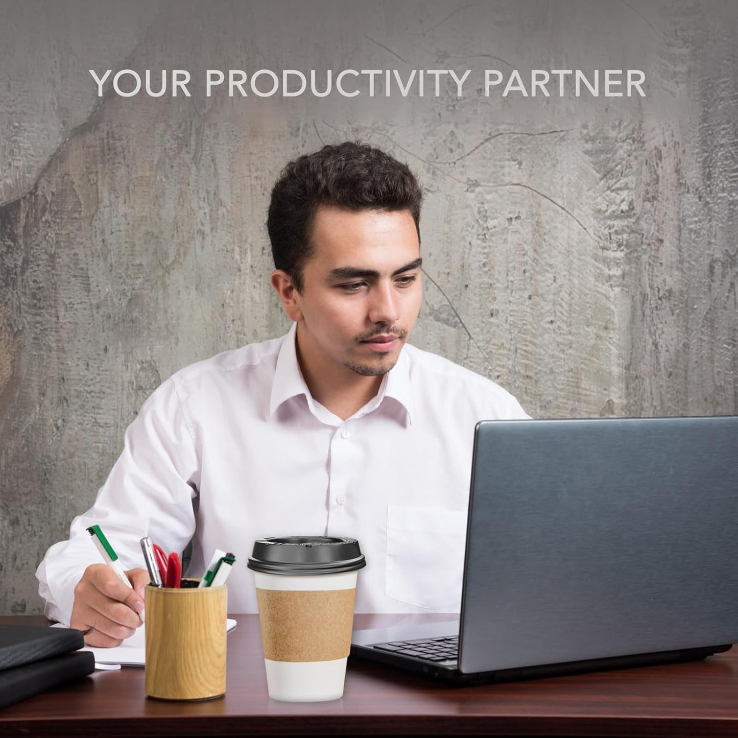 400-Pack 12 oz Disposable Hot Coffee Cups With Lids and Sleeves, To Go Coffee Cups with Lids 12 oz, Hot Cocoa Cups with Lid & Sleeves, Hot Chocolate Paper Cups with Lid for Coffee, Tea & Cocoa