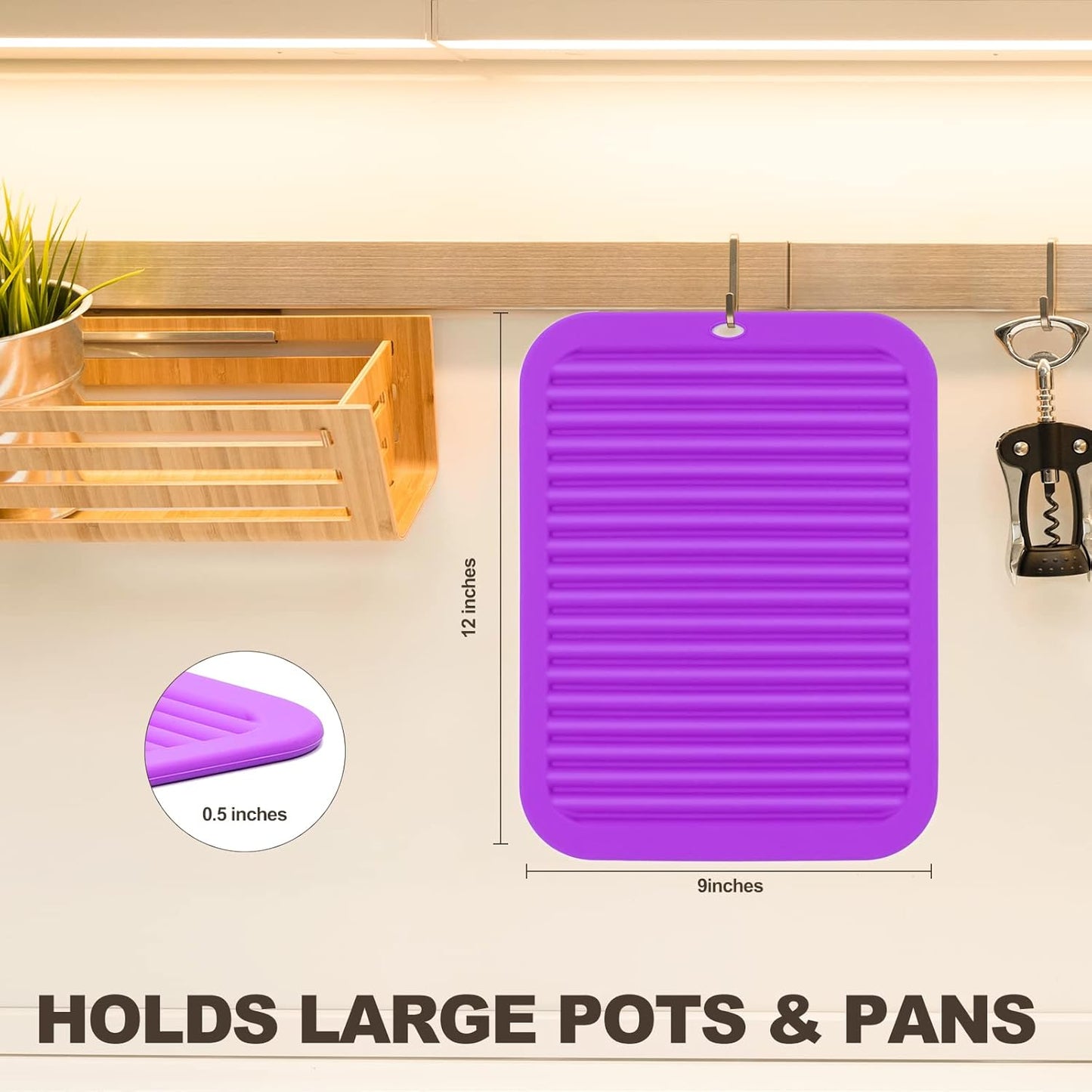 Joyhalo Silicone Trivet Mats Pot Holder Hot Pads Plate Holder Gripper Pad Garlic Peeler Drying Mat Coasters