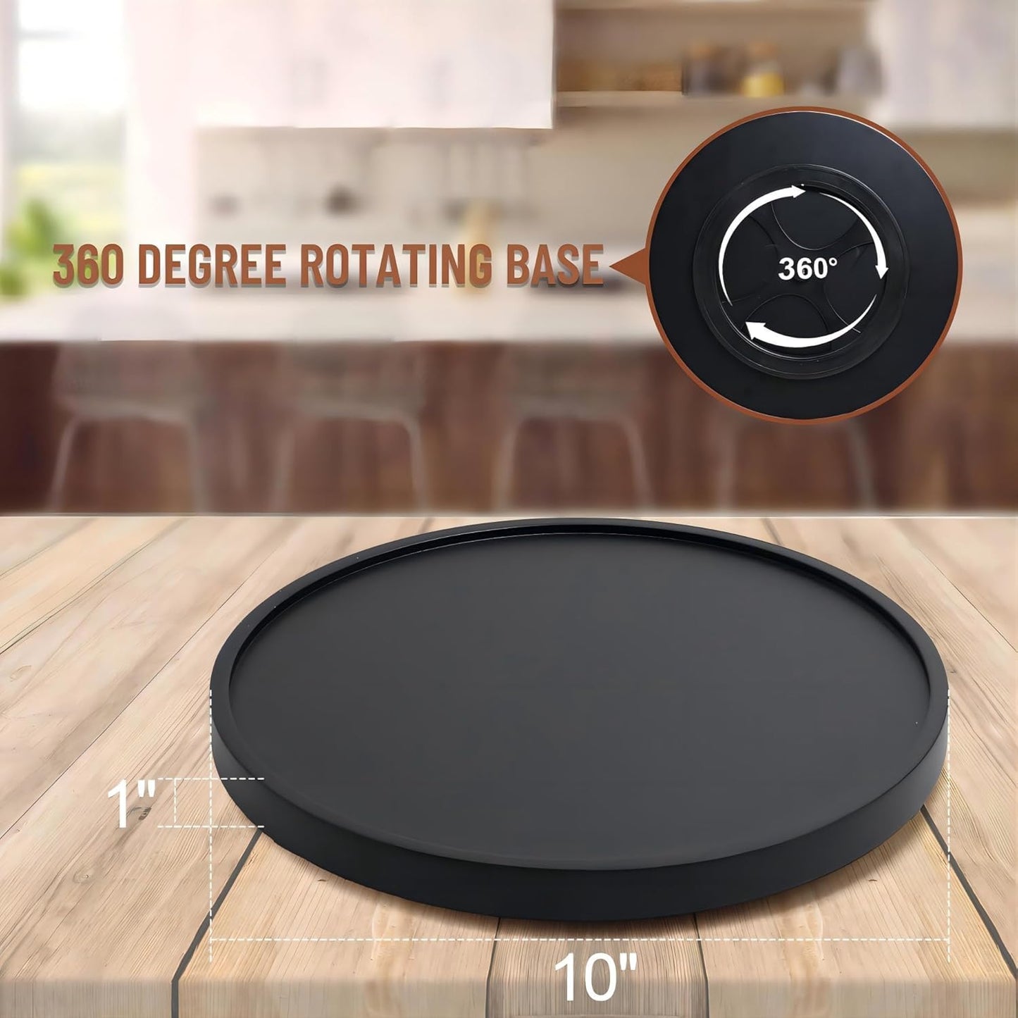 [ 2 Pack ] 10-inch Lazy Susan Organizers, ACIAZAAZ Lazy Susan Turntable for Cabinet, Kitchen Turntable Storage for Table, Countertop, Pantry