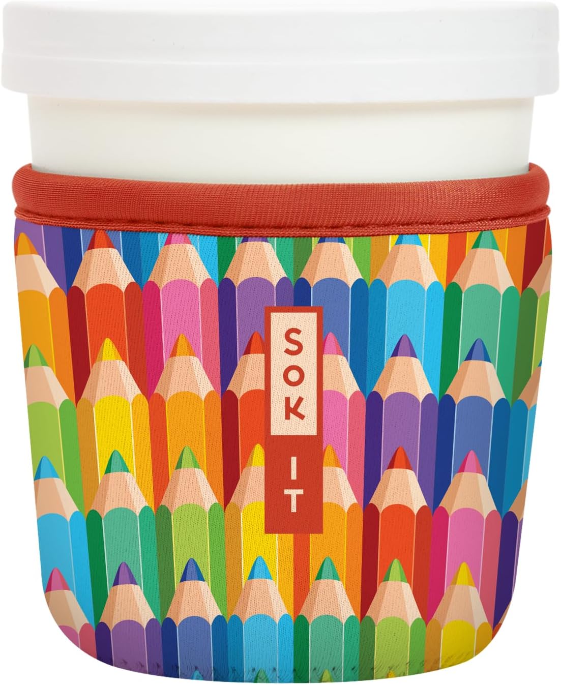 Sok It IceCreamSok Insulated Neoprene Cover (Work of Art, Tapered Ice Cream Pints)