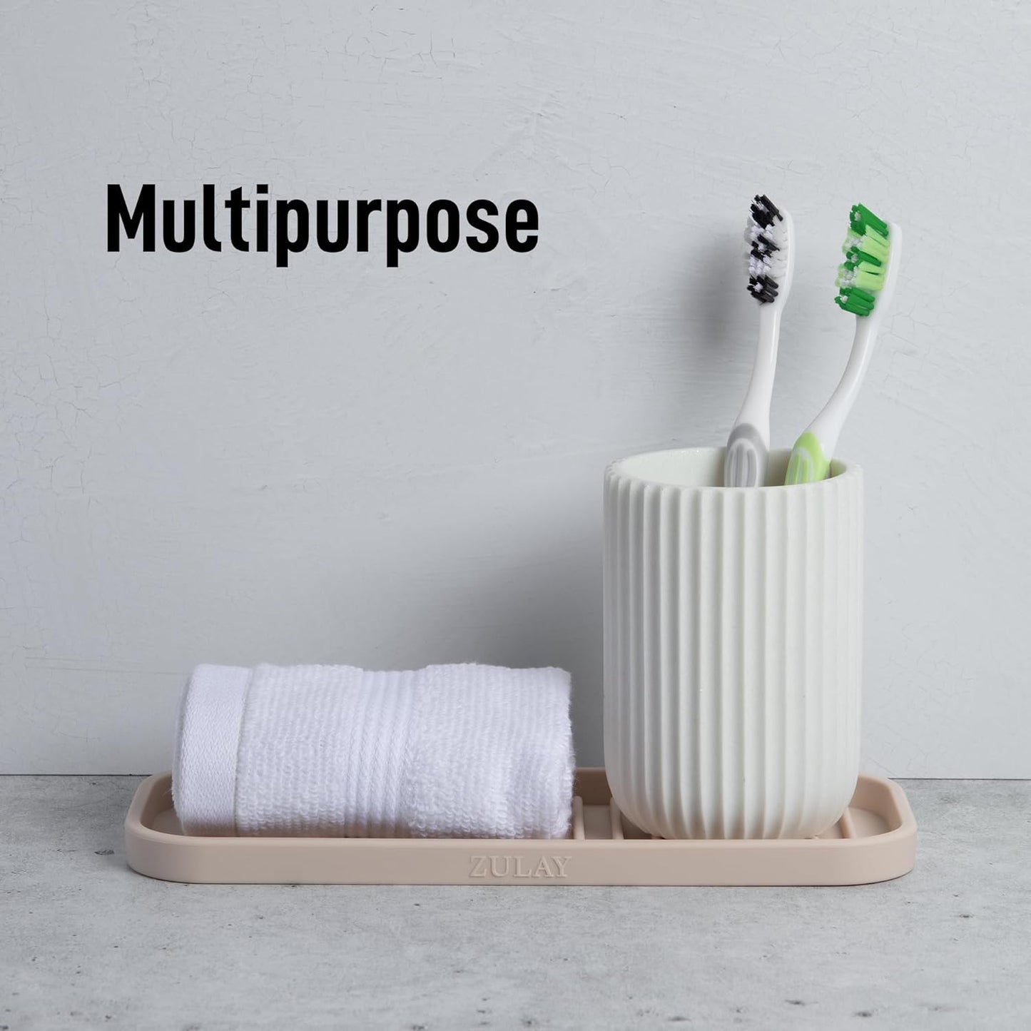 Zulay Kitchen (9x3.5) Silicone Sponge Holder for Kitchen Sink - Flexible Multipurpose Soap Tray - Sink Organizer for Kitchen, Bathroom, Makeup, Trinkets & More (Dark Blue)