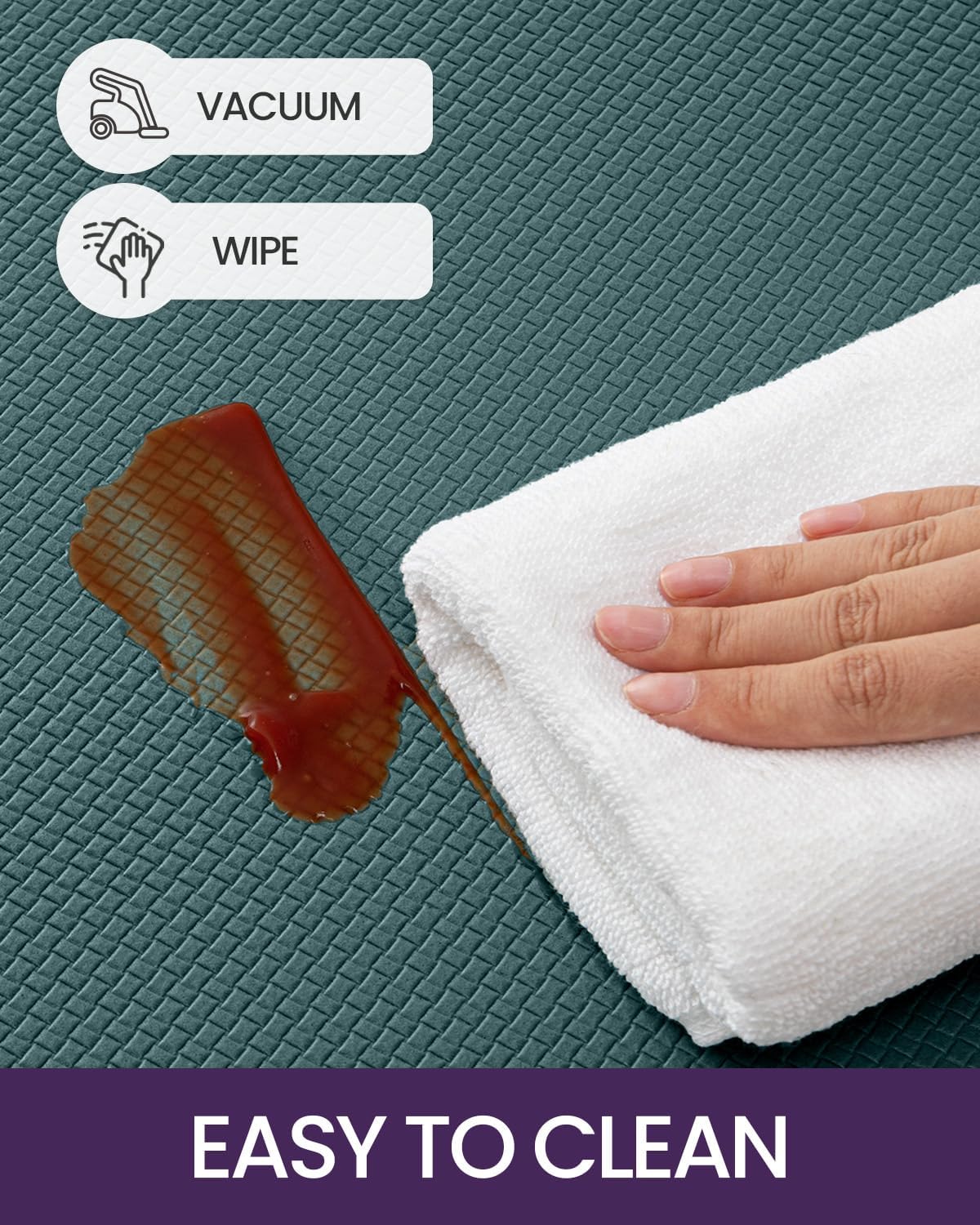 DEXI Kitchen Floor Mats Cushioned Anti Fatigue,17x29+17x59, Standing Runner Rug Waterproof, Comfort Memory Foam Padded for Front Sink Laundry Set of 2, Hunter Green