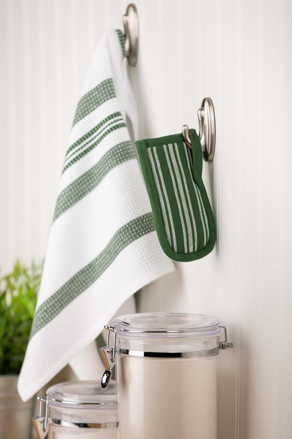 Sticky Toffee Pan Handle Covers 2-Pack – 3x6 in Green Heat Resistant Sleeves for Cast Iron Skillets and Hot Pots, Oeko-Tex Cotton Grip Holders