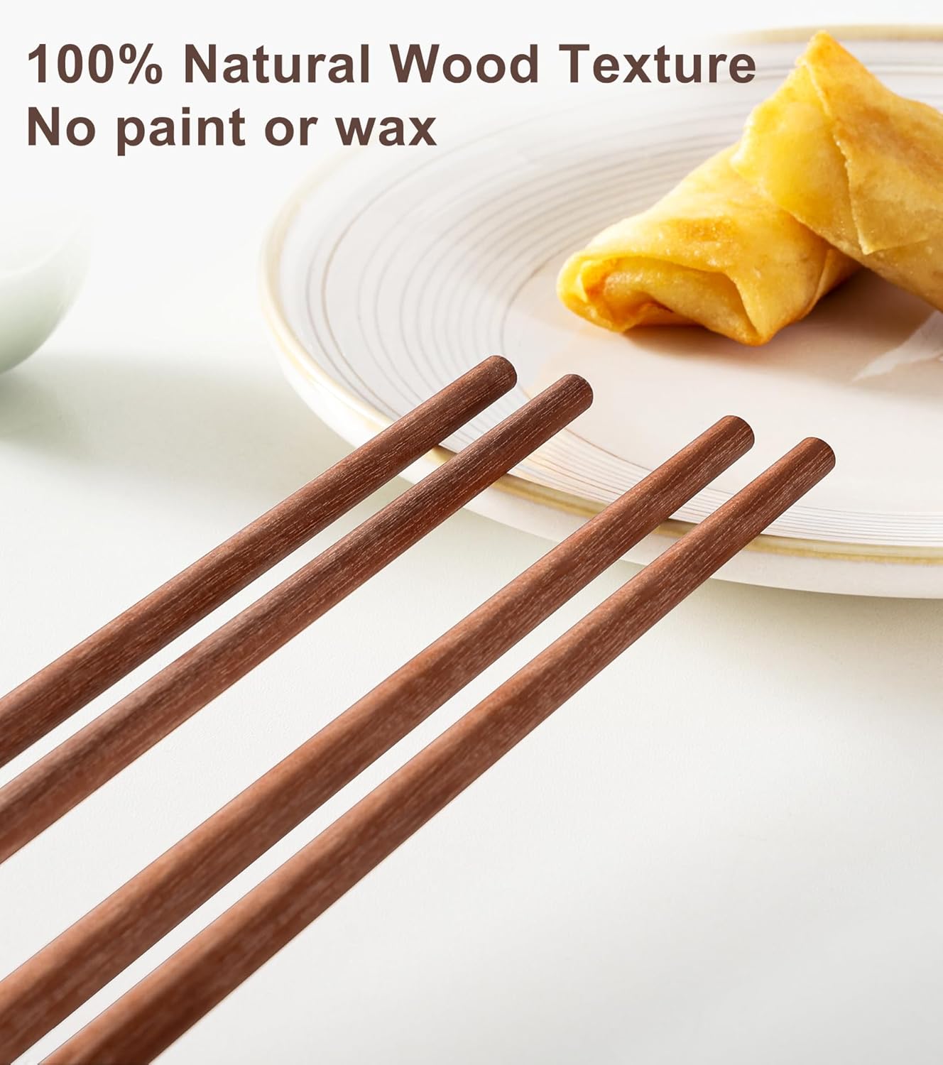 3Pairs Cooking Chopstick 14Inches Long Wooden Chop Sticks Reusable for Noodles Frying Hotpot