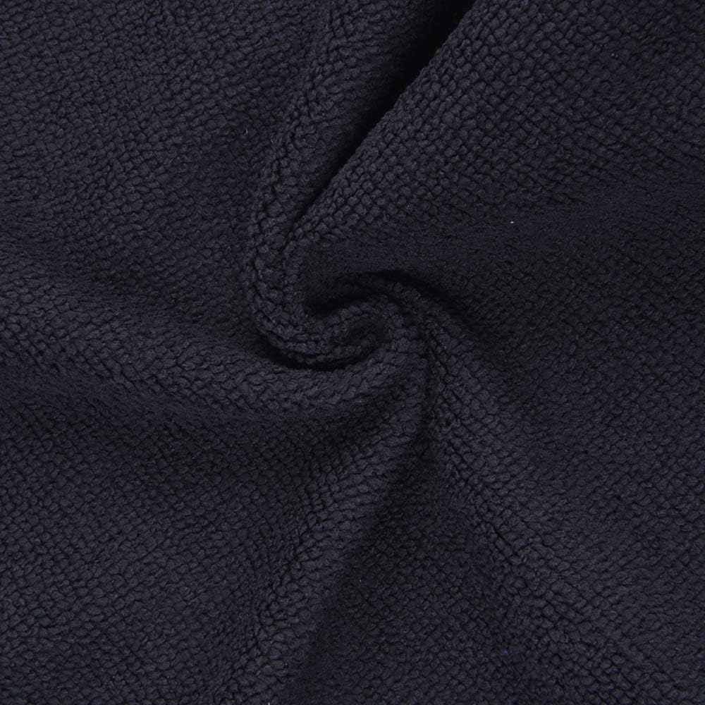 SINLAND Microfiber Dish Cloth for Washing DishesBest Kitchen Washcloth Cleaning Cloths with Poly Scour Side 12Inchx12Inch 5Pack, Black