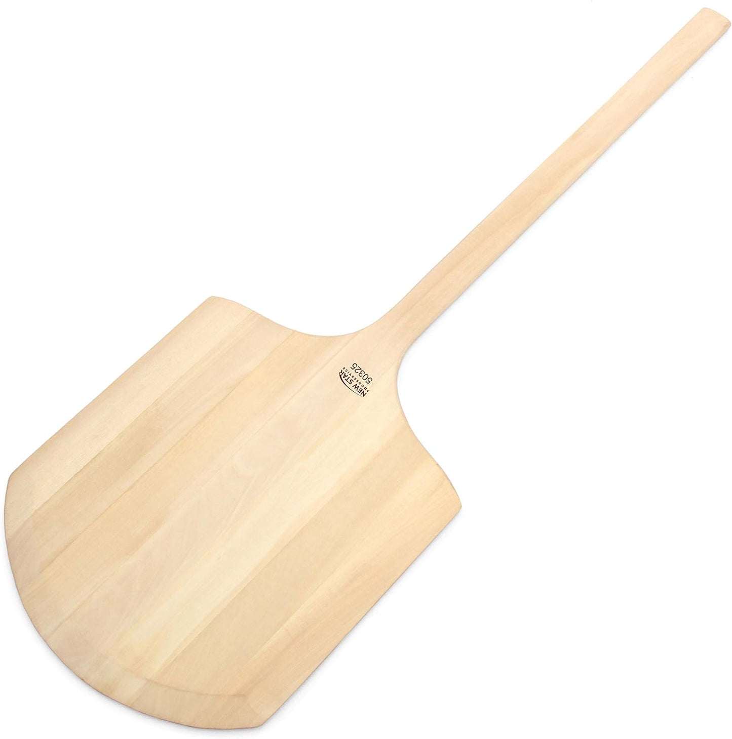 New Star Foodservice 50325 Restaurant-Grade Wooden Pizza Peel, 16" L x 14" W Plate, with 26" L Wooden Handle, 42" Overall Length