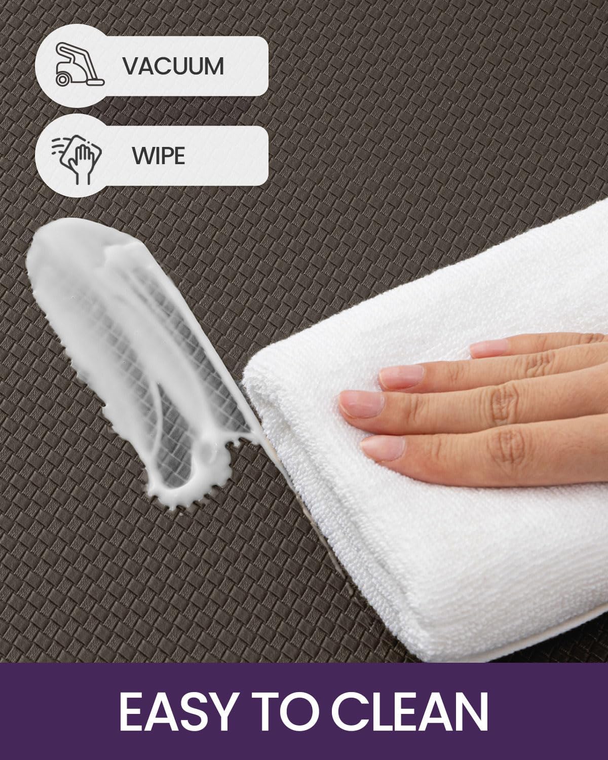 DEXI Kitchen Floor Mats Cushioned Anti Fatigue, 17x59, Standing Runner Rug Waterproof, Comfort Memory Foam Padded for Front Sink Laundry, Brown