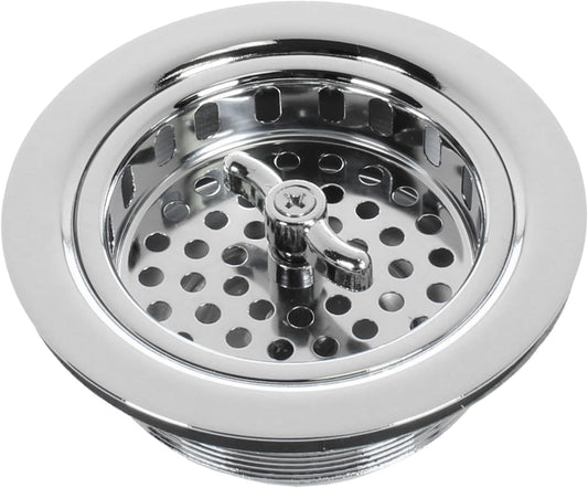 Mr. Scrappy 3.5" Sink Drain Assembly with Twist Lock Basket Strainer, Solid Brass, Polished Chrome
