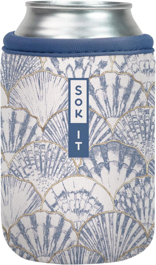 Sok It CanSok Sleeve for Beer & Soda Insulated Neoprene Cover (Shore Thing, 12oz Can Sleeve)