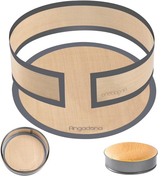 Silicone Baking Mat for Springform Pan 10 inch, Prevent cake from Sticking to Bottom and Side,Easy Clean & Non Sick Silicone Baking mat for Cheesecake Pan