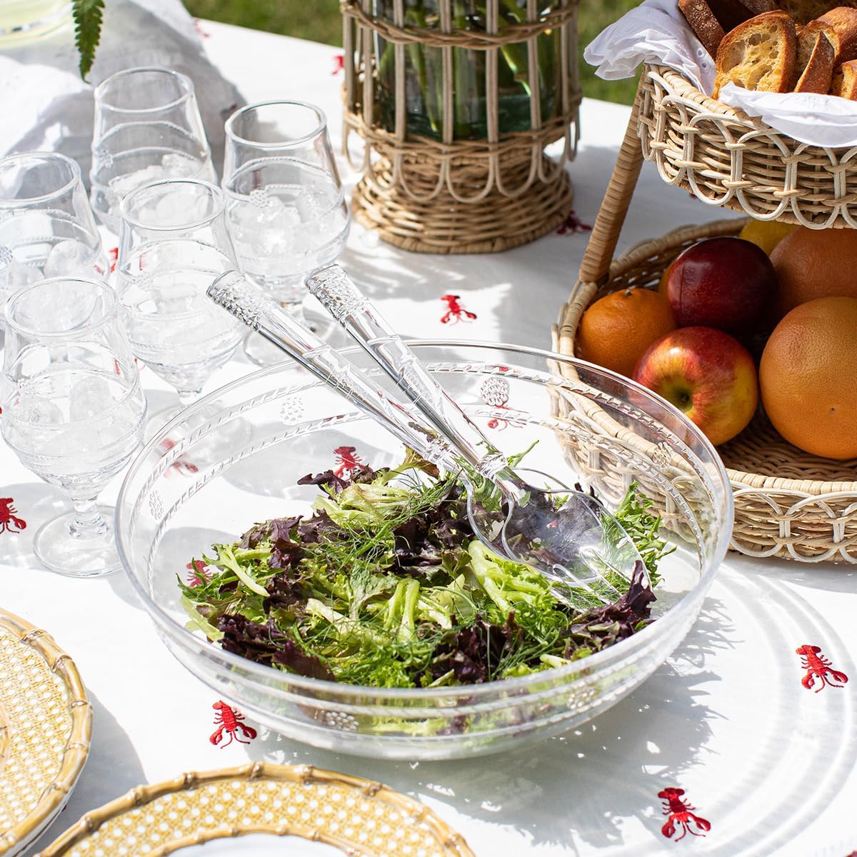 Juliska Isabella Acrylic Salad Server Set/2pc