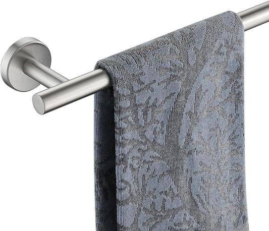 JQK Bath Towel Bar, 20.5 Inch 304 Stainless Steel Thicken 0.8mm Towel Rack Bathroom, Towel Holder Brushed Finished Wall Mount, Useable Length 18 Inch TB110L18-BN