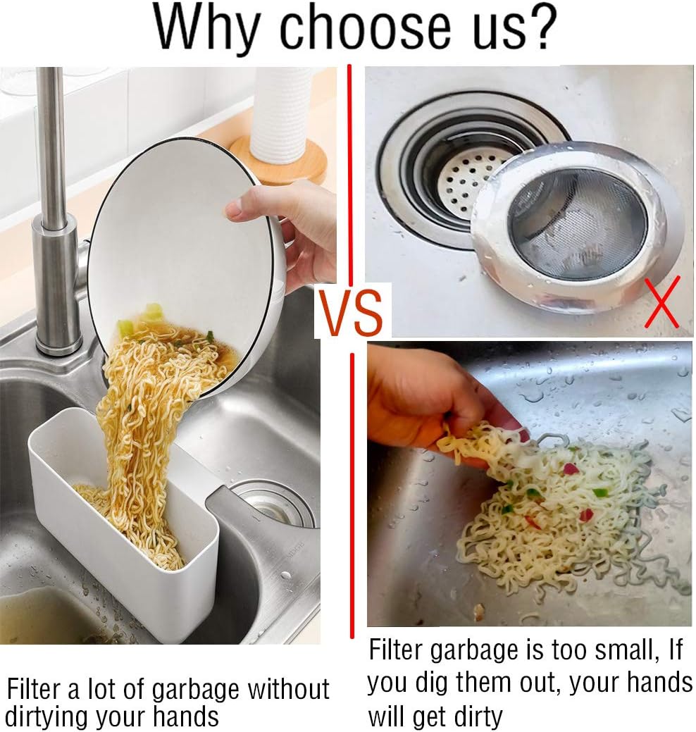 Sink Drain Strainer Basket Kitchen Sink Strainer Sink Food Catcher Kitchen Food Residue Waste Leftovers Strainer Over Sink Triangle Swan Cactus Suction Cup Corner Sink Strainer