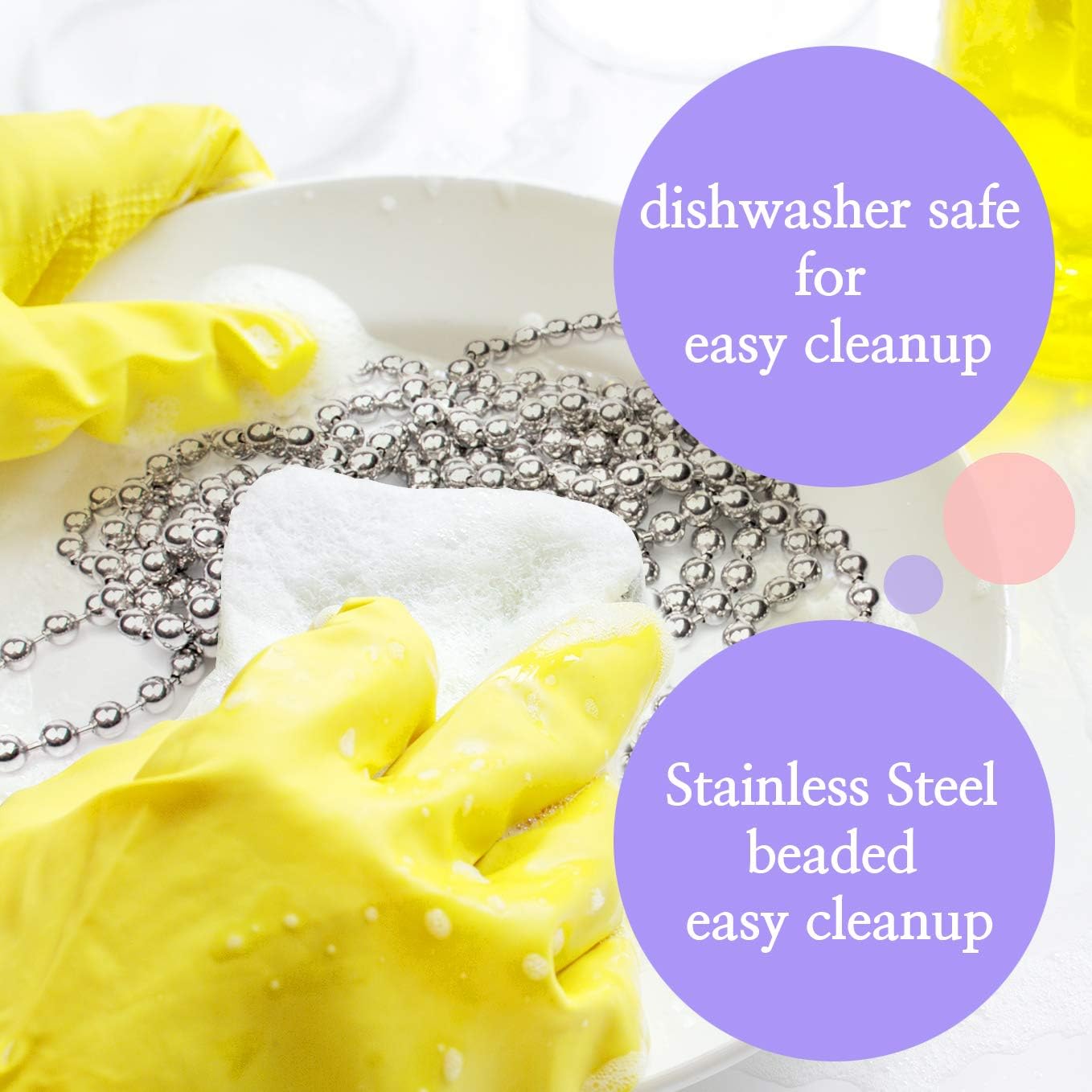 Durable Baking Supplies: Stainless Steel Chain Pie Weights, Reusable and Easy to Clean, Odorless, Safe Pie Weights for Pie Crusts, Oven Safe Baking Beads (10 feet)