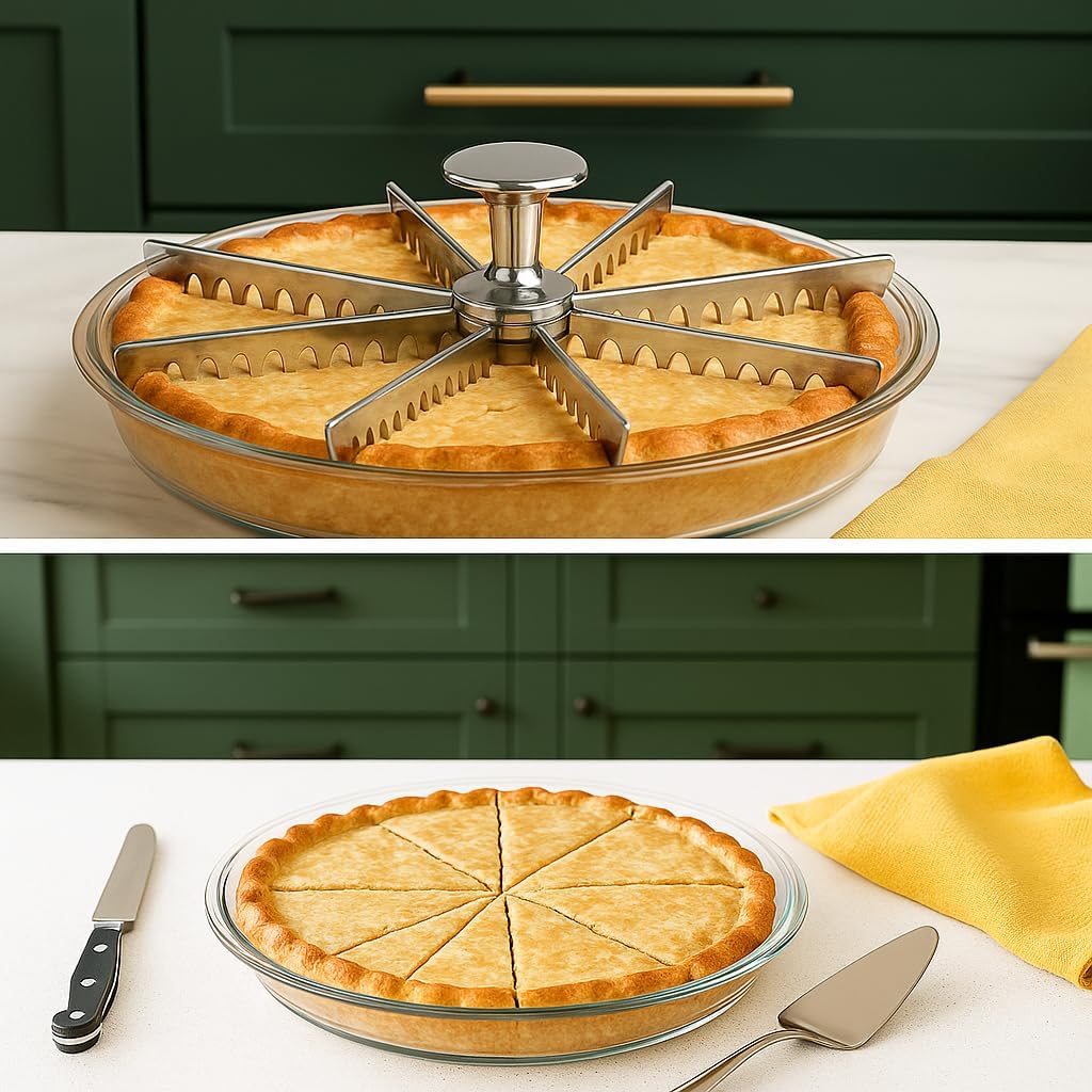 Mrs. Anderson’s Baking Pie Marker, Guideline, and Portion Divider, 8 Slice,Silver